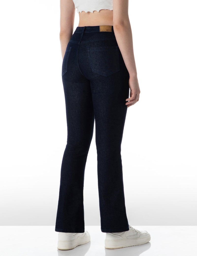 inkd Women's Flared Bootcut Jeans - High-Rise | Enzyme Wash | Classic 5 Pocket Styling | Jeans for Women - Image 3